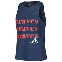 Ensemble de nuit Concepts Sport Charcoal/Navy Atlanta Braves Meter Muscle Tank et pantalon pour femmes