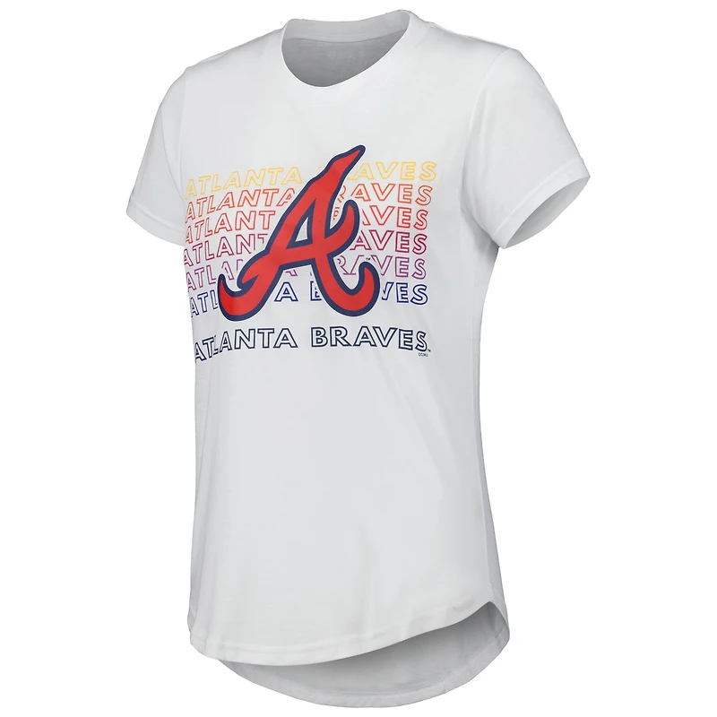 Concepts Sport Ensemble de nuit avec t-shirt et legging Atlanta Braves Sonata anthracite/blanc pour femme