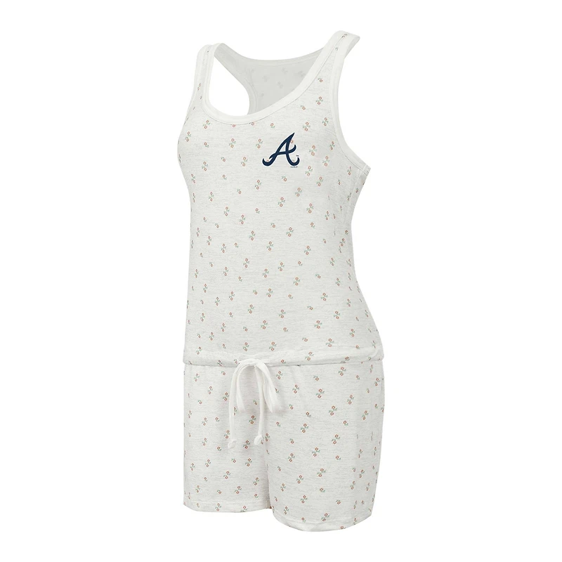 Women's Concepts Sport Cream Atlanta Braves Gardner Hacci Knit Romper