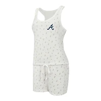 Women's Concepts Sport Cream Atlanta Braves Gardner Hacci Knit Romper