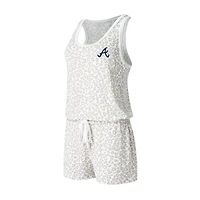 Concepts Sport - Crème Atlanta Braves Montana Combishort en tricot hacci pour femmes