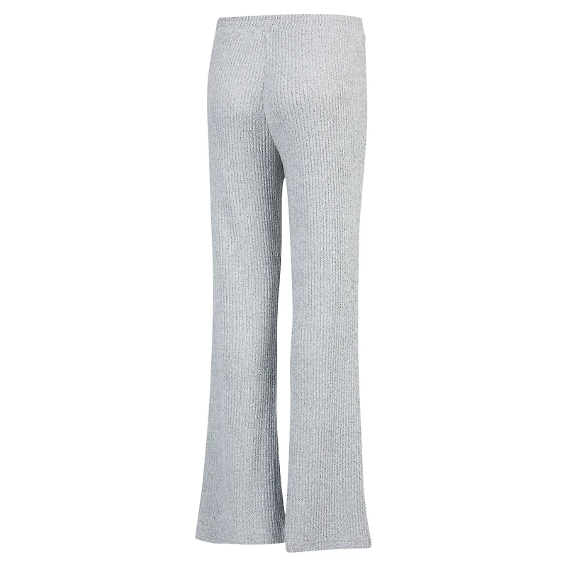 Pantalon évasé en tricot côtelé Juniper Atlanta Braves pour femme Concepts Sport Gray