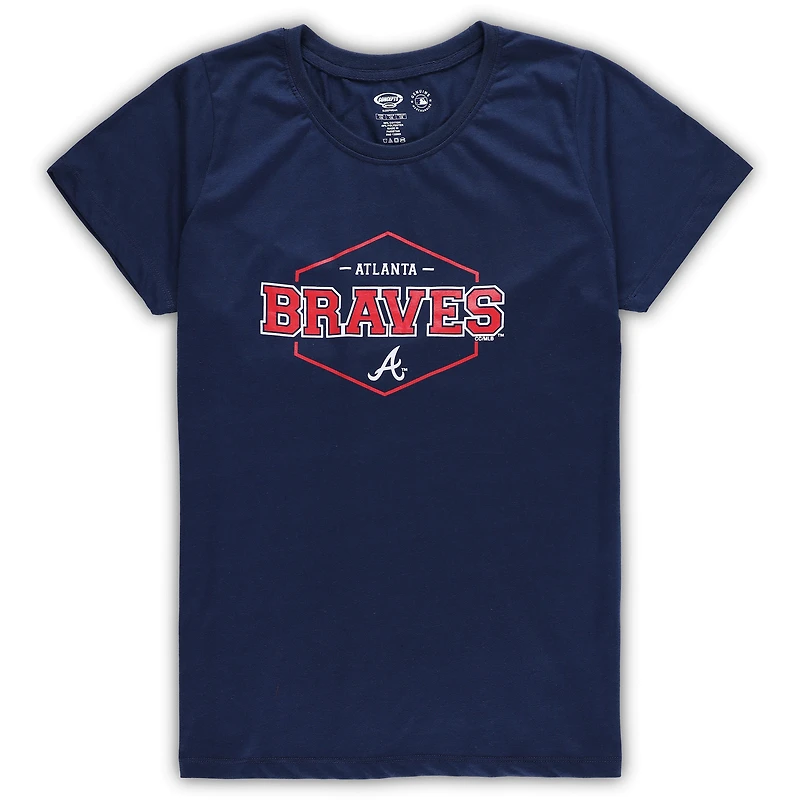 Women's Concepts Sport Navy/Red Atlanta Braves Plus Badge Sleep Set