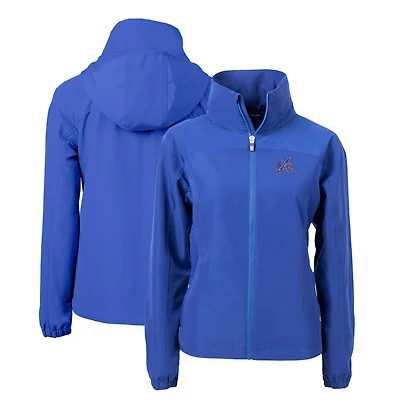Women's Cutter & Buck Blue Atlanta Braves City Connect Charter Eco Recycled Full-Zip Jacket