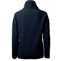 Women's Cutter & Buck Navy Atlanta Braves Cascade Eco Sherpa Fleece Quarter-Zip Pullover Jacket