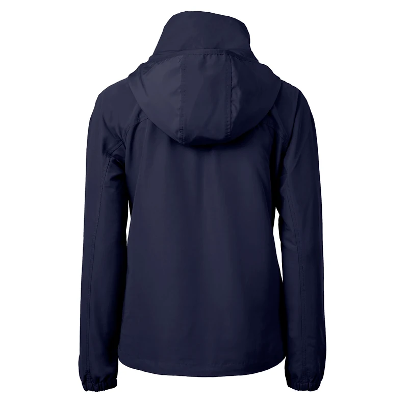 Women's Cutter & Buck  Navy Atlanta Braves Charter Eco Recycled Half-Zip Anorak Jacket