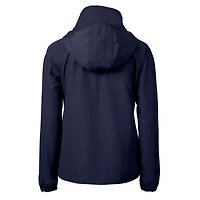 Women's Cutter & Buck  Navy Atlanta Braves Charter Eco Recycled Half-Zip Anorak Jacket