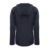Women's Cutter & Buck  Navy Atlanta Braves Daybreak Eco Recycled Half-Zip Hoodie