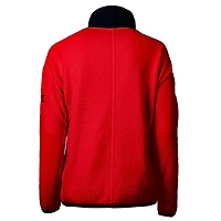 Women's Cutter & Buck Red Atlanta Braves Americana Logo Cascade Eco Sherpa Full-Zip Fleece Jacket