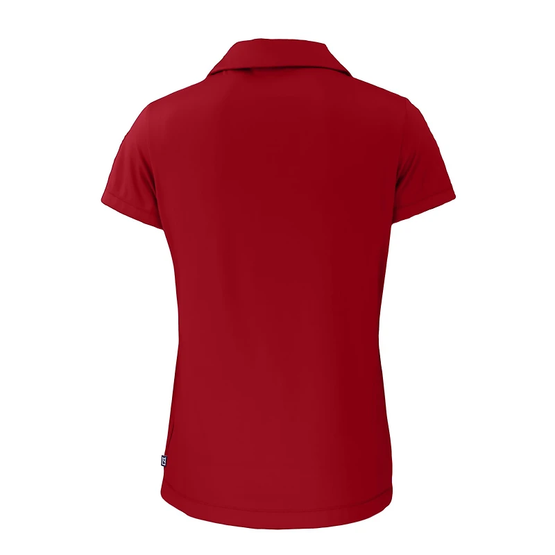 Women's Cutter & Buck  Red Atlanta Braves Daybreak Eco Recycled V-Neck Polo