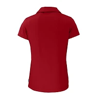 Women's Cutter & Buck  Red Atlanta Braves Daybreak Eco Recycled V-Neck Polo