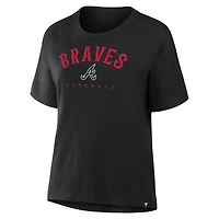 T-shirt noir Fanatics pour femme Atlanta Braves Home Run Legacy