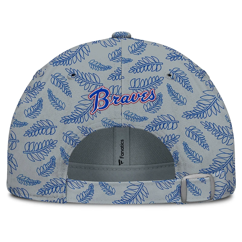 Casquette ajustable grise Cooperstown Collection Atlanta Braves pour femme Fanatics