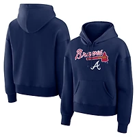 Women's Fanatics  Navy Atlanta Braves Lockup Legacy Fleece Hoodie