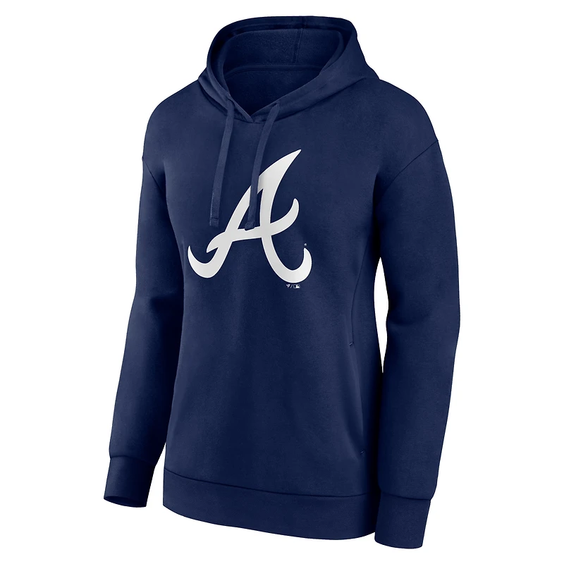 Sweat à capuche avec logo Fanatics pour femmes, bleu marine, Atlanta Braves