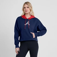 Sweat à capuche surdimensionné pour femmes Fanatics Navy Atlanta Braves Legacy Favorite Spectator