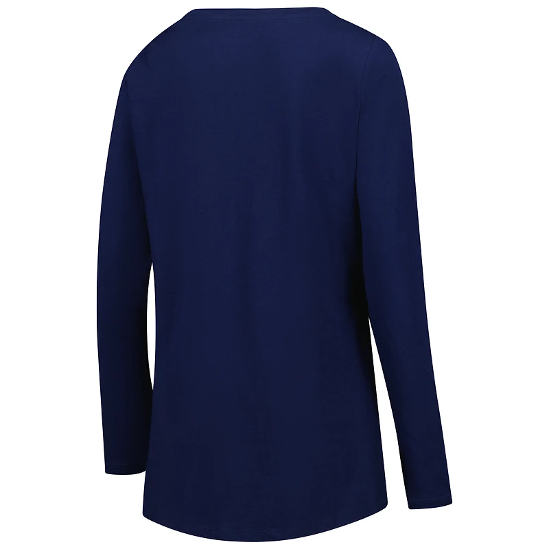 Women's Fanatics Navy Atlanta Braves Run the Bases Long Sleeve T-Shirt