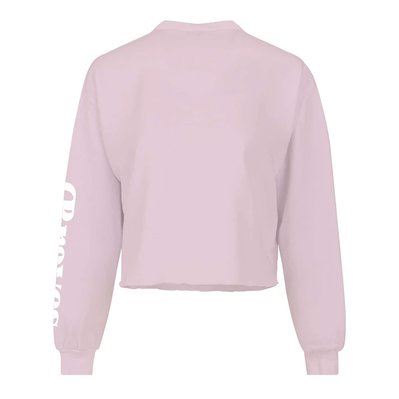 T-shirt court et ample à manches longues rose Fanatics Atlanta Braves pour femmes