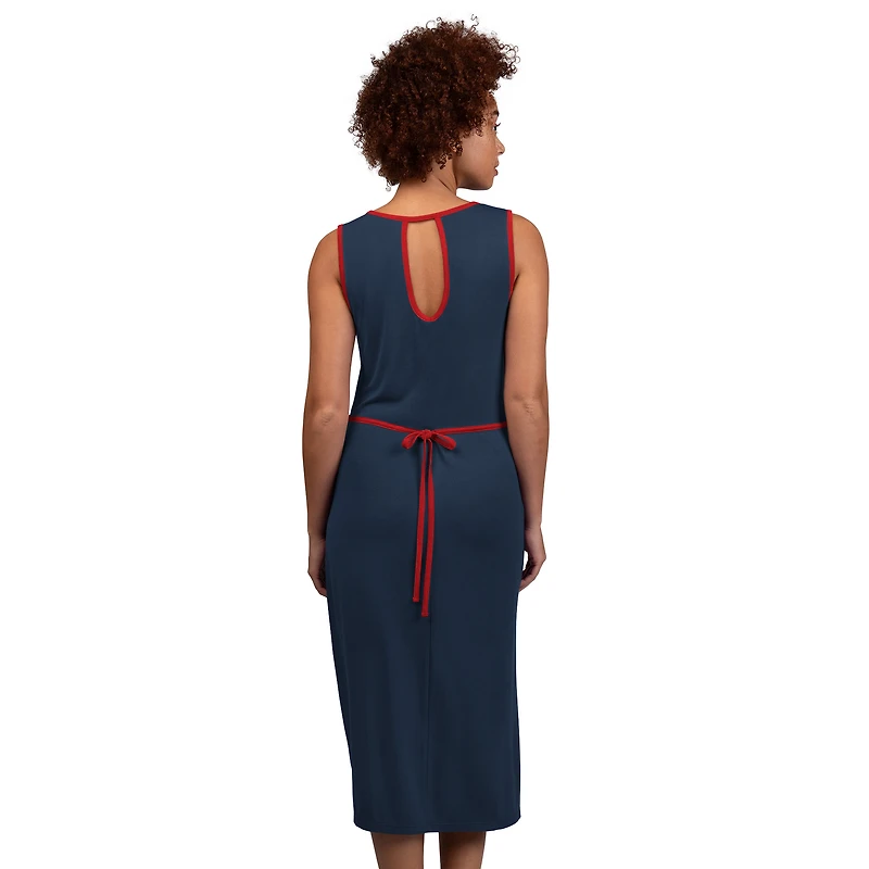 Robe longue bleu marine G-III 4Her par Carl Banks pour femme, Atlanta Braves Center Field