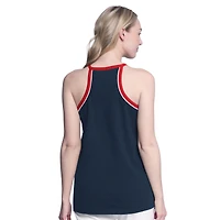 Women's G-III 4Her by Carl Banks Navy Atlanta Braves Curveball Racerback Tank Top