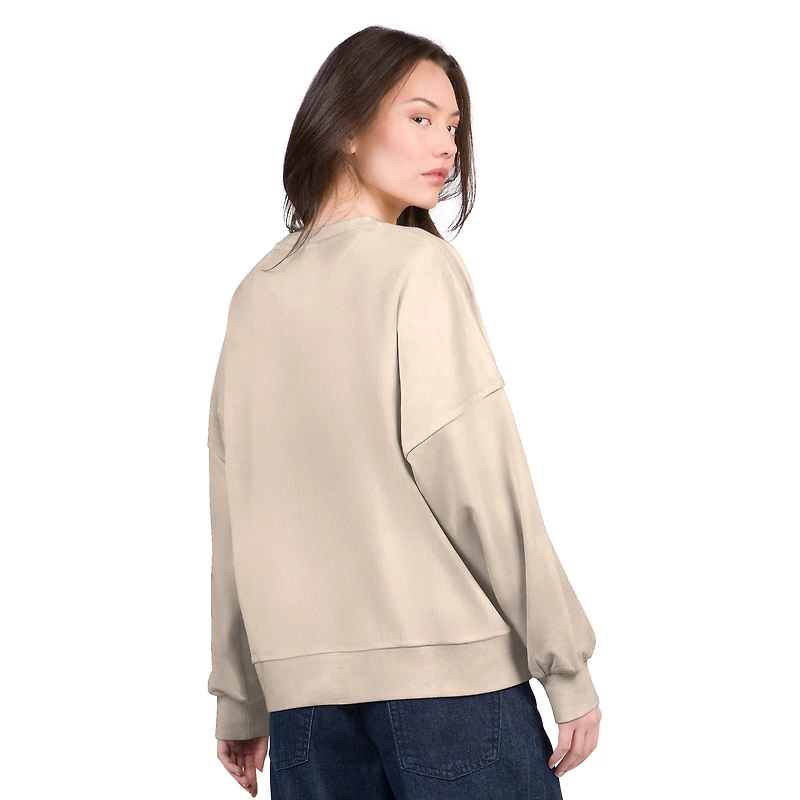 Sweat-shirt surdimensionné G-III 4Her pour femme par Carl Banks Sand des Braves d'Atlanta