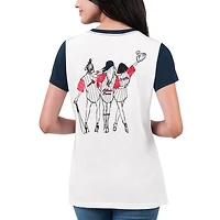 T-shirt blanc avec illustration des Braves d'Atlanta G-III 4Her de Carl Banks pour femmes