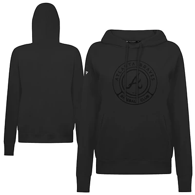 Women's Levelwear Black Atlanta Braves Adorn Gateway Pullover Hoodie