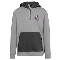 Sweat à capuche zippé 1/4 avec logo Chicane Core de la collection Cooperstown des Braves d'Atlanta pour femme Levelwear, gris