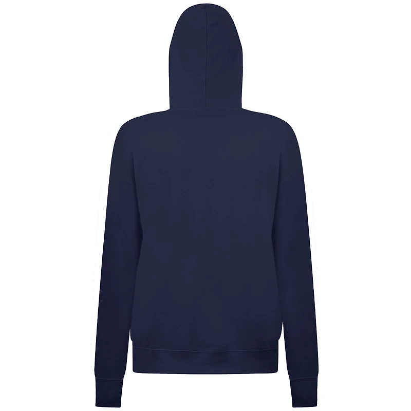 Sweat à capuche bleu marine Levelwear pour femme, motif Accolade Adorn Monument des Braves d'Atlanta