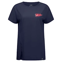 T-shirt bleu marine Atlanta Braves Influx Rafters pour femme Levelwear