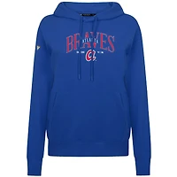 Sweat à capuche enfiler Spellout pour femme Levelwear Royal Atlanta Braves Adorn Throwback