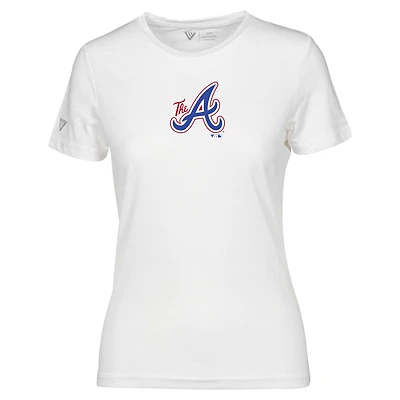 Women's Levelwear White Atlanta Braves City Connect Maddox Core Logo T-Shirt