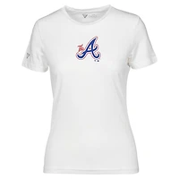 Women's Levelwear White Atlanta Braves City Connect Maddox Core Logo T-Shirt