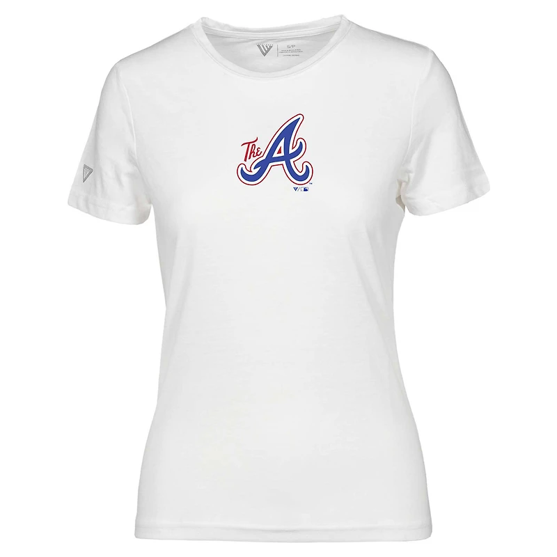 Women's Levelwear White Atlanta Braves City Connect Maddox Core Logo T-Shirt