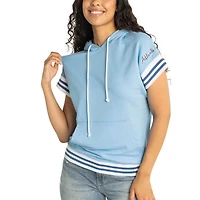 Chandail à capuchon manches courtes Mabel Lusso Atlanta Braves bleu clair pour femmes