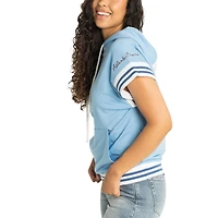 Chandail à capuchon manches courtes Mabel Lusso Atlanta Braves bleu clair pour femmes
