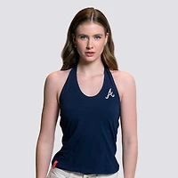 Débardeur col V Noelle bleu marine Lusso pour femme des Braves d'Atlanta