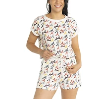 Women's Lusso  White Atlanta Braves Madge Dolman Tri-Blend T-Shirt