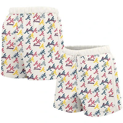 Women's Lusso  White Atlanta Braves Marge Shorts