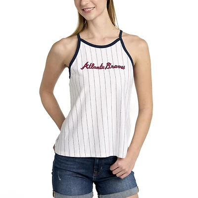Women's Lusso  White Atlanta Braves Nahla Tank Top