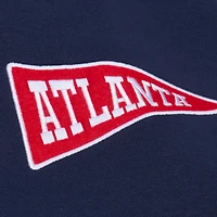 Women's Mitchell & Ness  Navy Atlanta Braves Pep Rally Sweatshirt