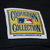 Women's Mitchell & Ness  Red/Black Atlanta Braves Cooperstown Collection Blocked Fleece Pullover Sweatshirt