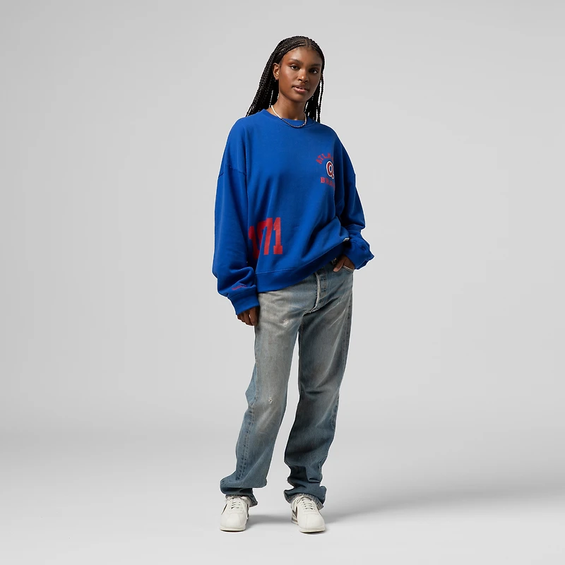 V100492 SWEAT-SHIRT À COL ROND LÉGER BRAVES M&N MLB SWTLADCRW FC11306-ABRBLUE