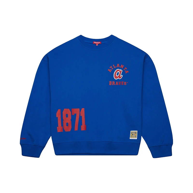 V100492 SWEAT-SHIRT À COL ROND LÉGER BRAVES M&N MLB SWTLADCRW FC11306-ABRBLUE