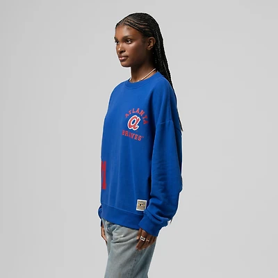 V100492 SWEAT-SHIRT À COL ROND LÉGER BRAVES M&N MLB SWTLADCRW FC11306-ABRBLUE