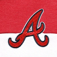 Blouson à capuche et zip intégral colorblock Atlanta Braves New Era pour femme, bleu marine chiné