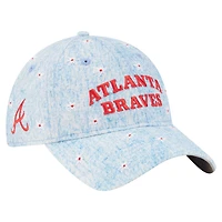 Women's New Era  Light Blue Atlanta Braves Daisy All Over 9TWENTY Adjustable Hat