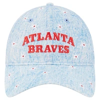 Women's New Era  Light Blue Atlanta Braves Daisy All Over 9TWENTY Adjustable Hat