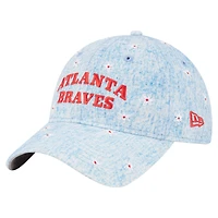 Women's New Era  Light Blue Atlanta Braves Daisy All Over 9TWENTY Adjustable Hat