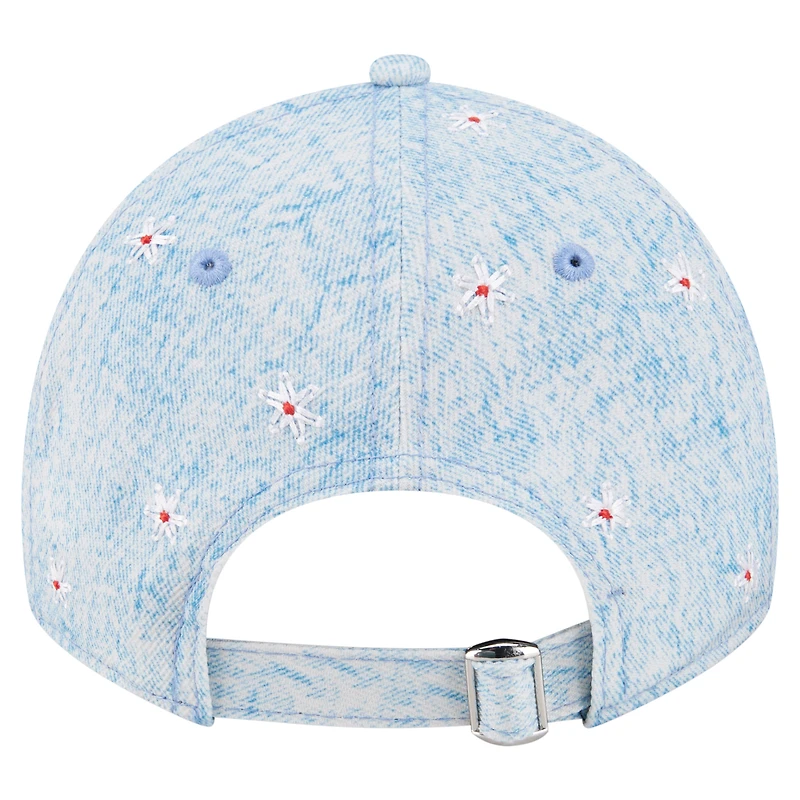 Women's New Era Light Blue Atlanta Braves Daisy All Over 9TWENTY Adjustable Hat